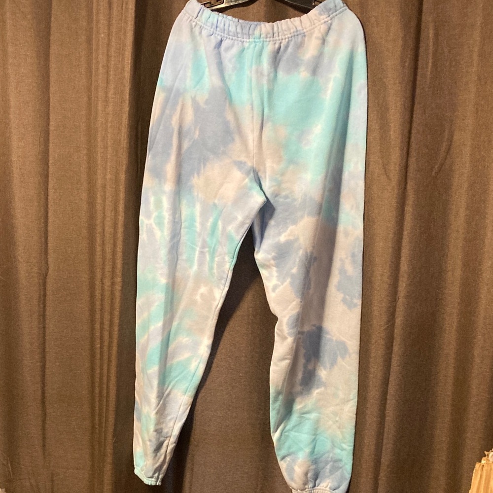 Adult Tie-Dye Sweatpants Joggers - Blue and Gray